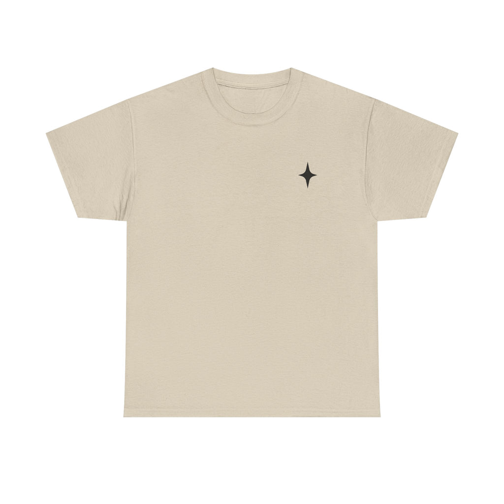 T-Shirt — Minimal Star A Logo Tee with Psalm 27:1 Inspirational Back Print