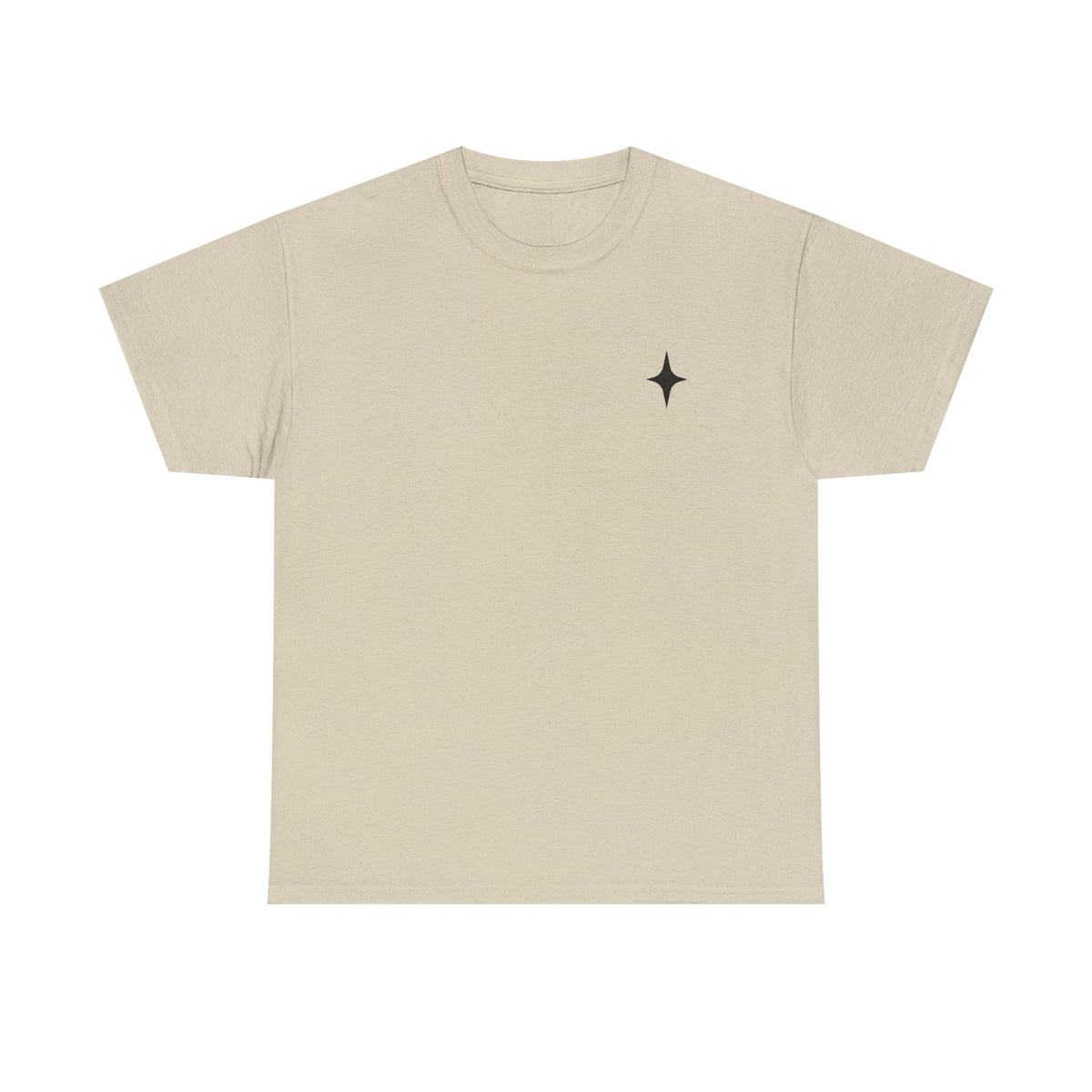 T-Shirt — Minimal Star A Logo Tee with Psalm 27:1 Inspirational Back Print