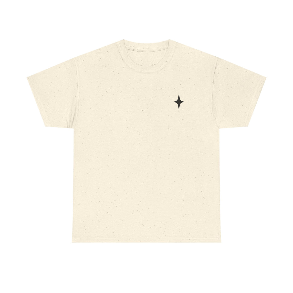 T-Shirt — Minimal Star A Logo Tee with Psalm 27:1 Inspirational Back Print