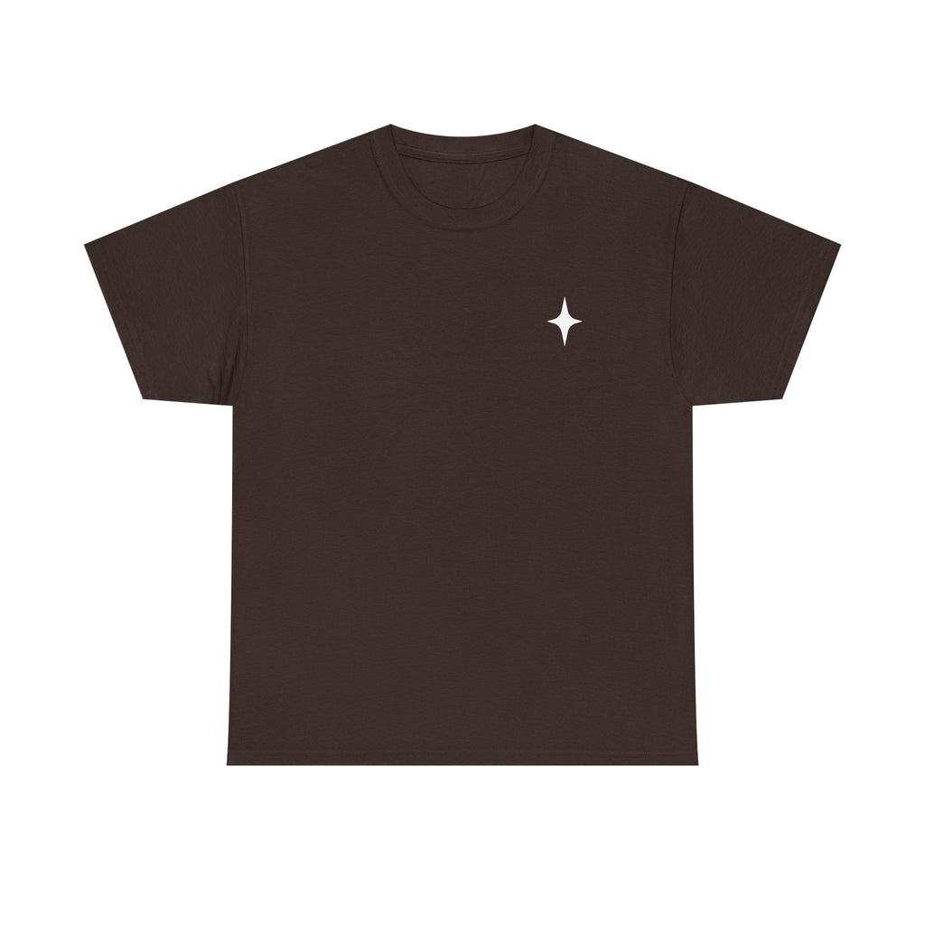 T-Shirt — Minimal Star A Logo Tee with Psalm 27:1 Inspirational Back Print
