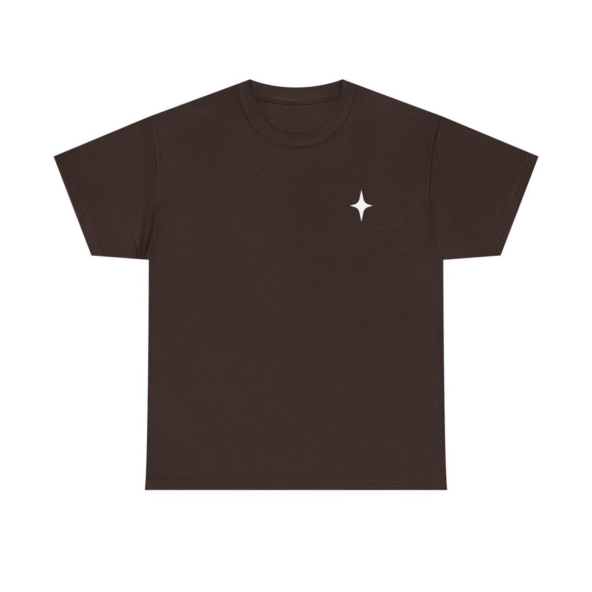 T-Shirt — Minimal Star A Logo Tee with Psalm 27:1 Inspirational Back Print