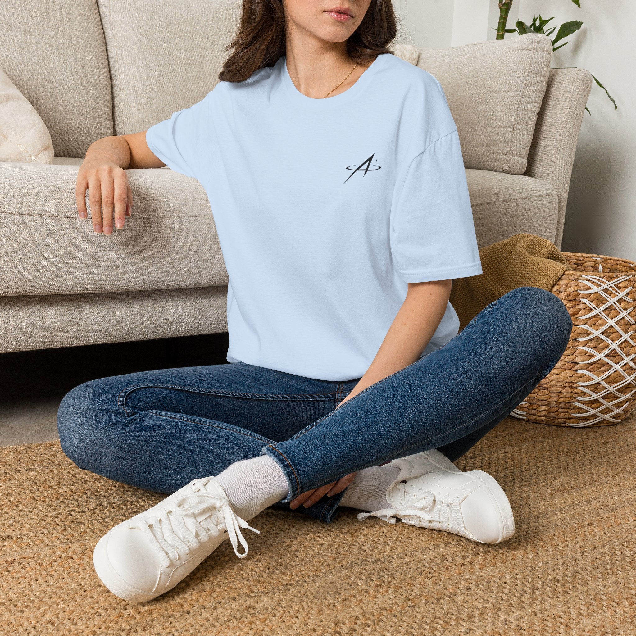 Minimal Script 'A' Monogram T-Shirt