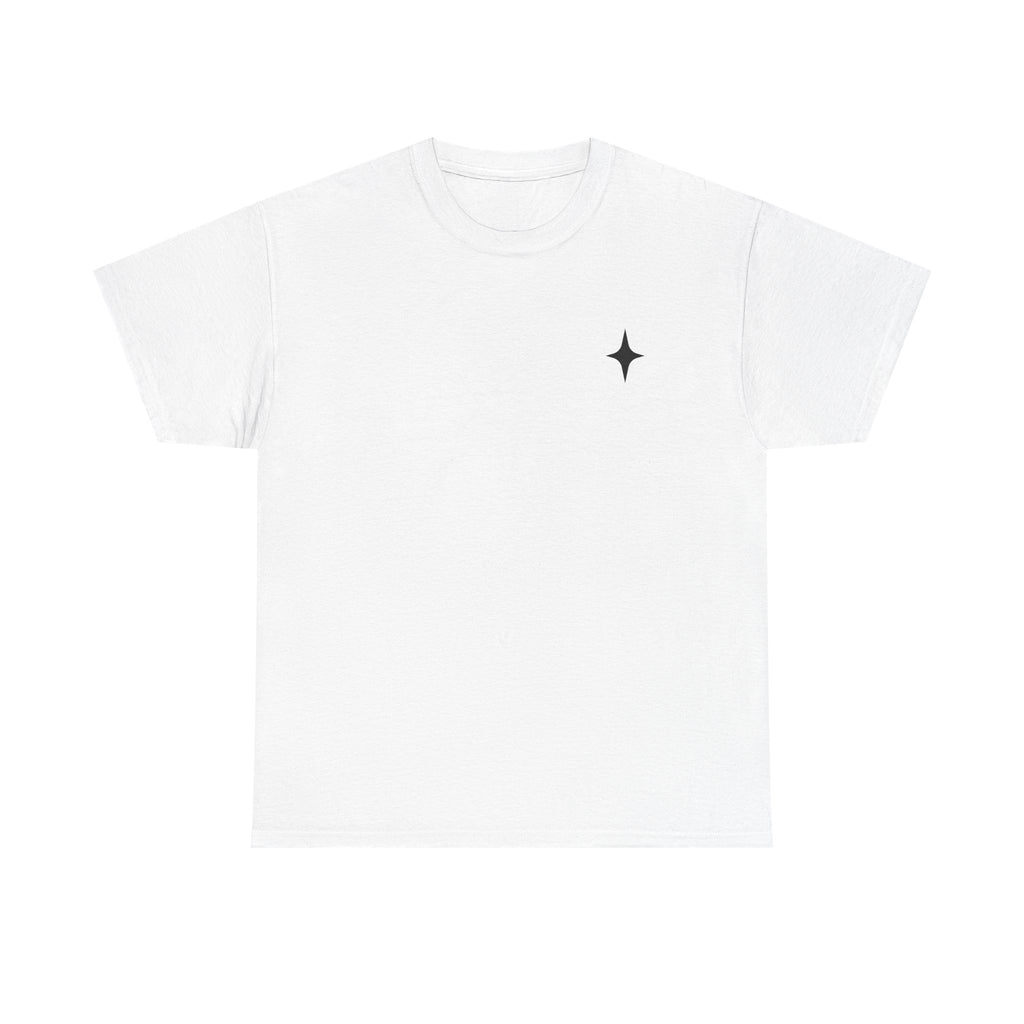 T-Shirt — Minimal Star A Logo Tee with Psalm 27:1 Inspirational Back Print