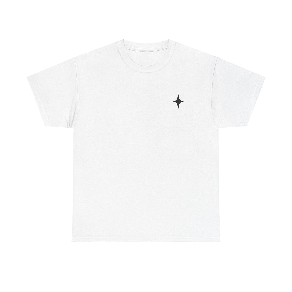 T-Shirt — Minimal Star A Logo Tee with Psalm 27:1 Inspirational Back Print