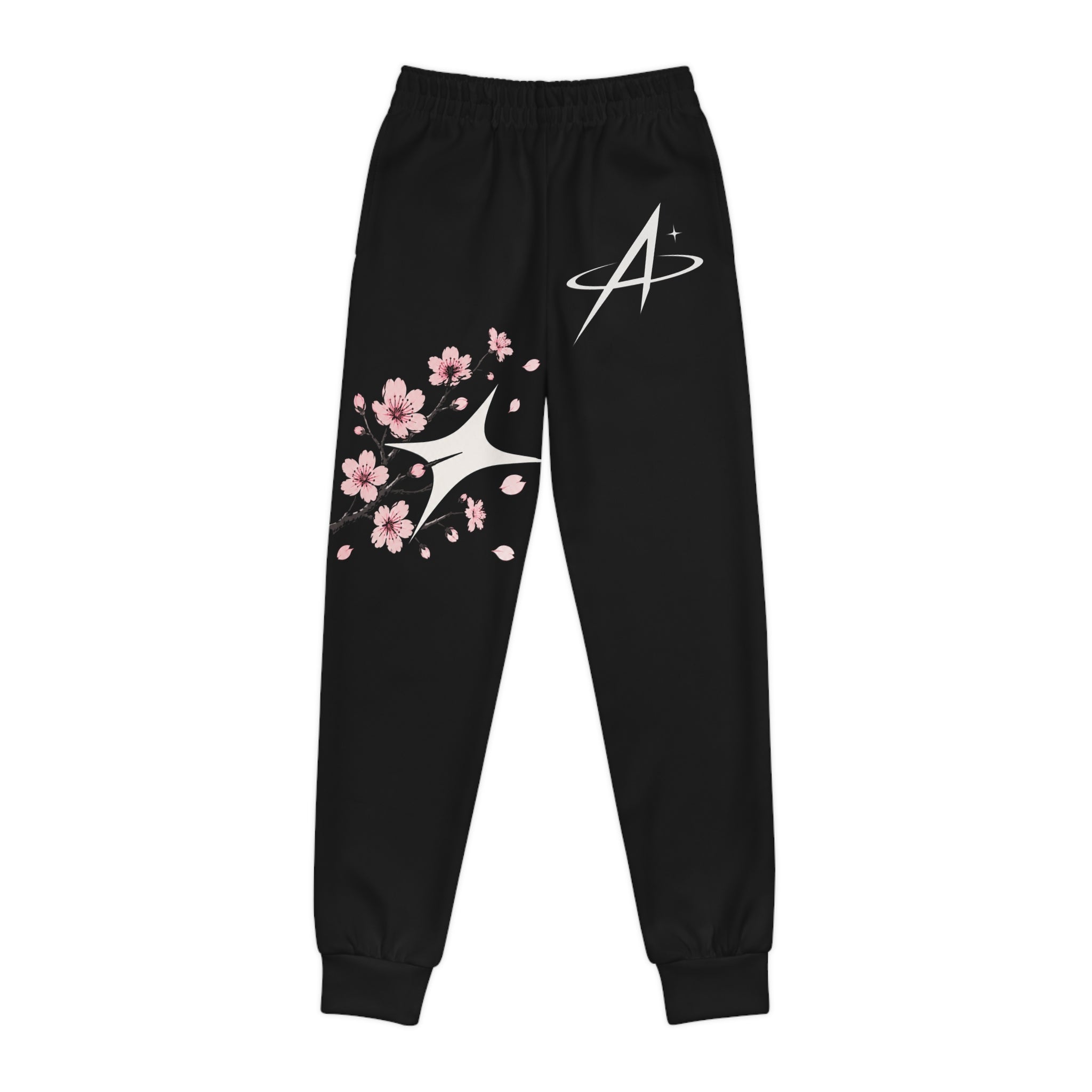 Cherry Blossom Youth Joggers — Pink Floral All-Over Print Sweatpants