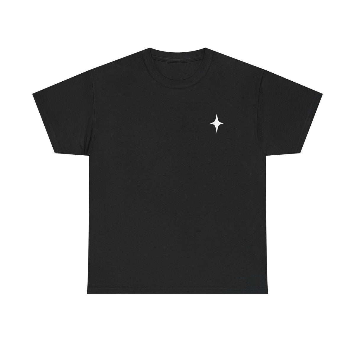 T-Shirt — Minimal Star A Logo Tee with Psalm 27:1 Inspirational Back Print