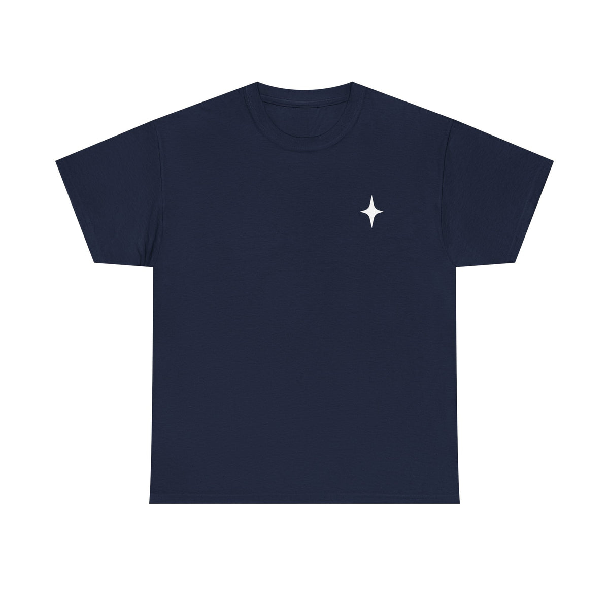 T-Shirt — Minimal Star A Logo Tee with Psalm 27:1 Inspirational Back Print