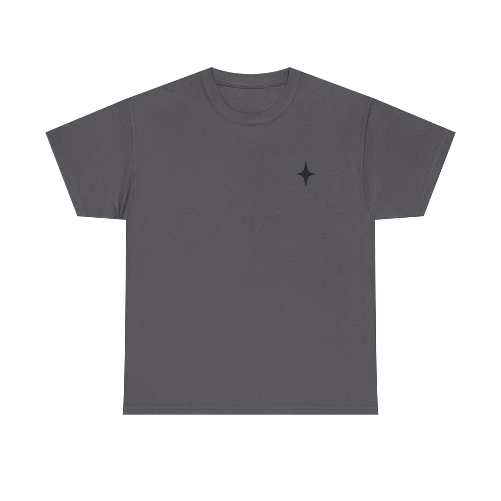 T-Shirt — Minimal Star A Logo Tee with Psalm 27:1 Inspirational Back Print