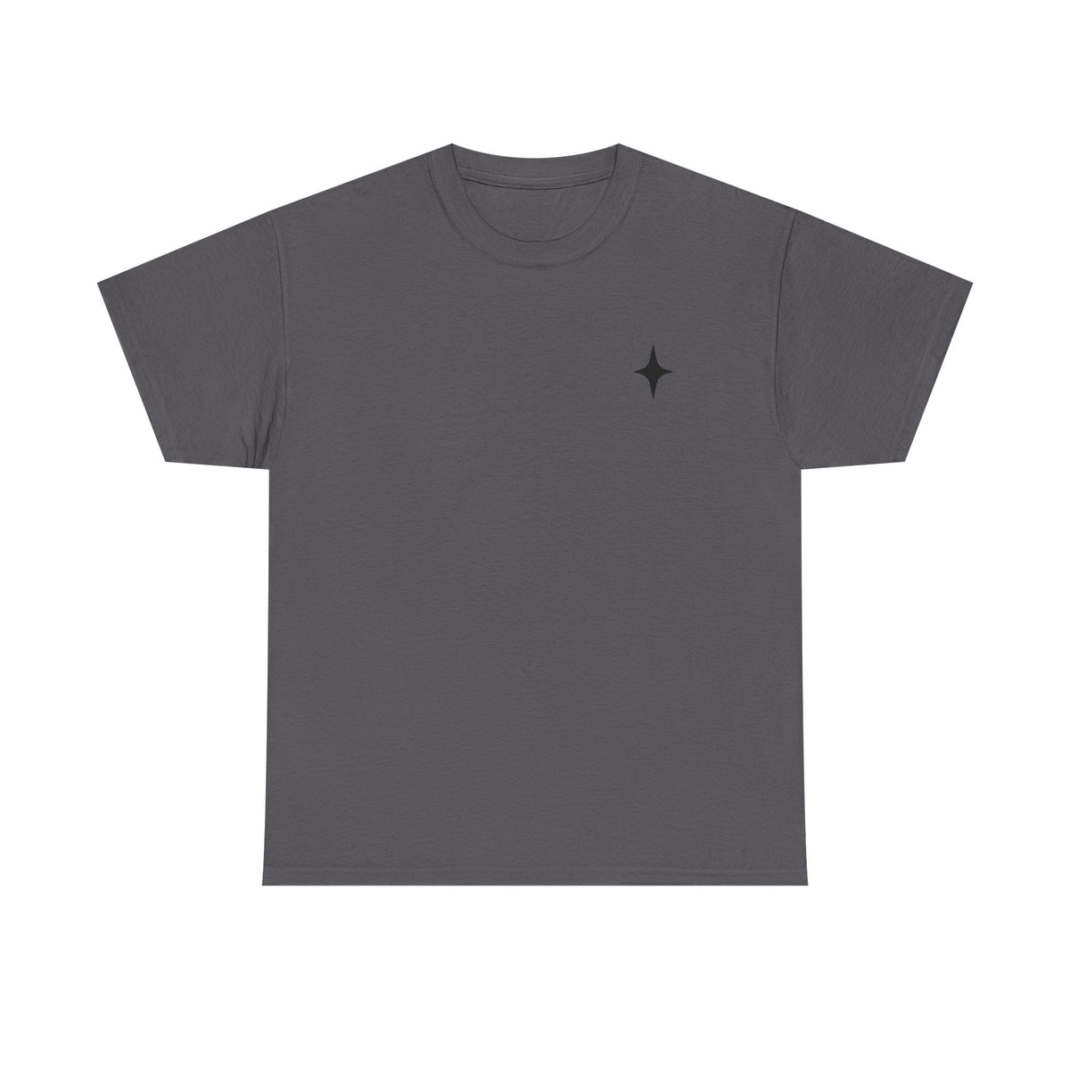 T-Shirt — Minimal Star A Logo Tee with Psalm 27:1 Inspirational Back Print