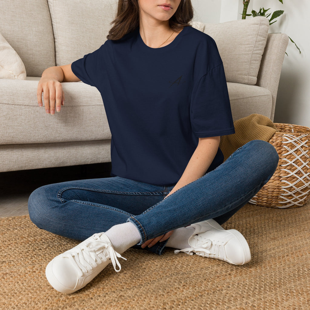 Minimal Script 'A' Monogram T-Shirt