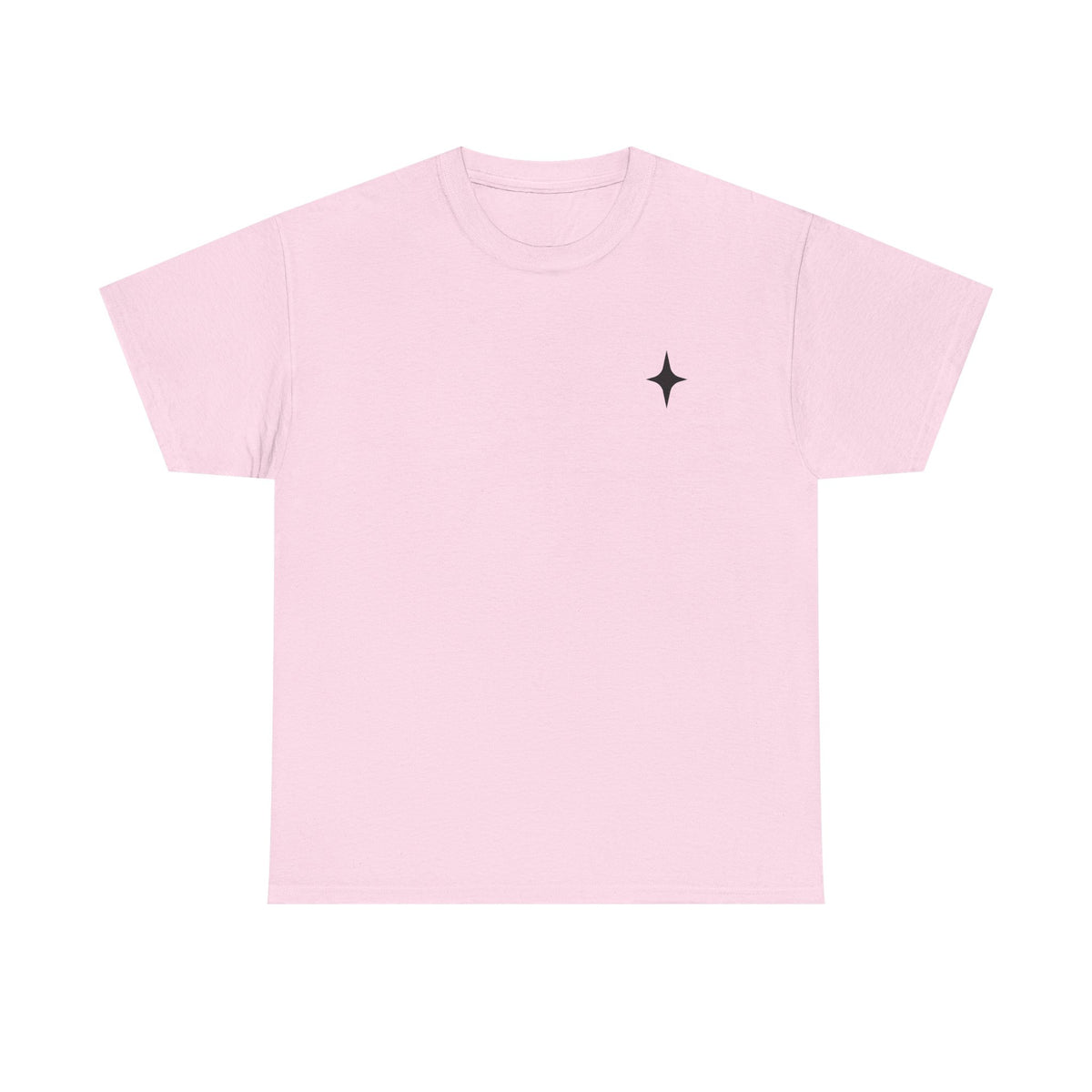 T-Shirt — Minimal Star A Logo Tee with Psalm 27:1 Inspirational Back Print