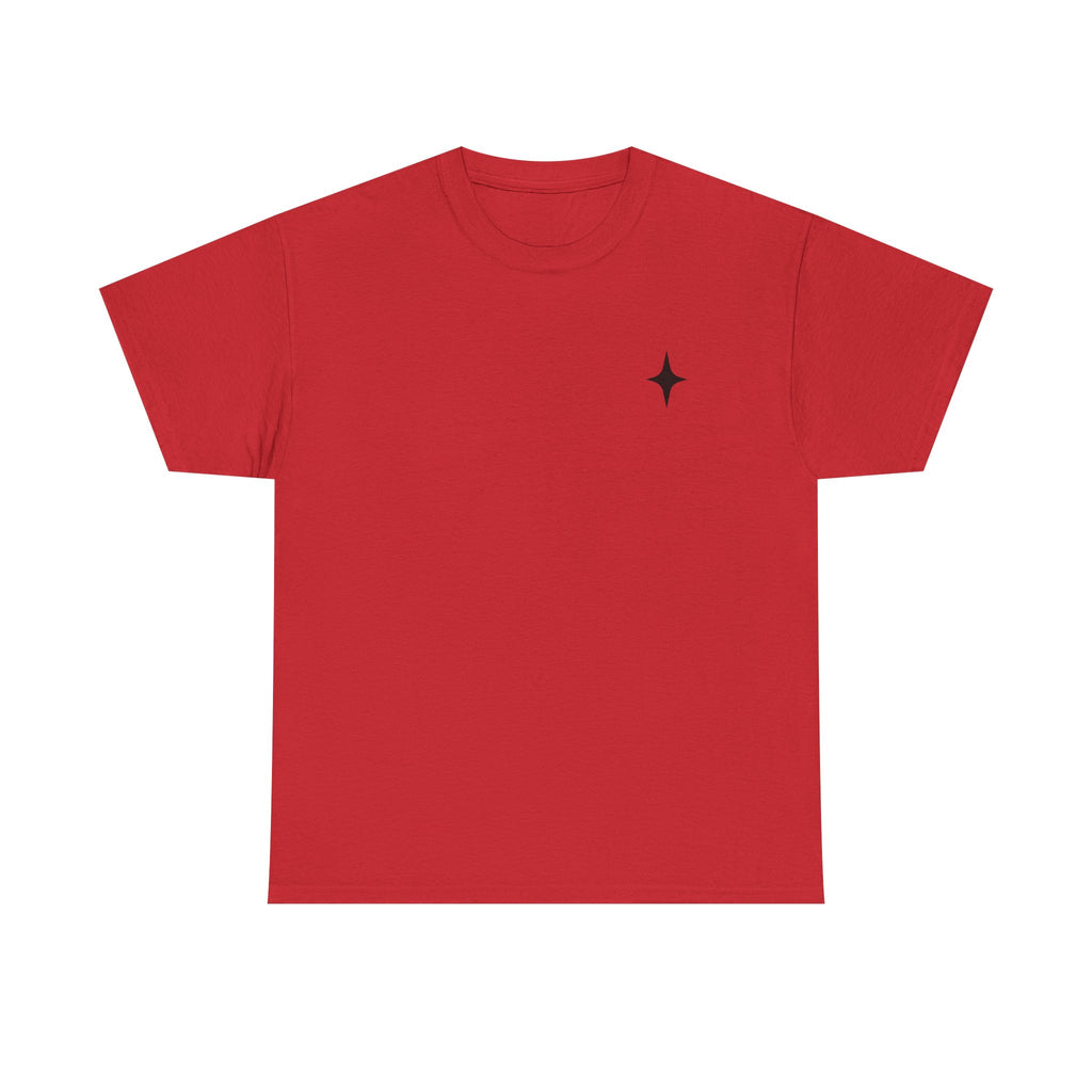 T-Shirt — Minimal Star A Logo Tee with Psalm 27:1 Inspirational Back Print