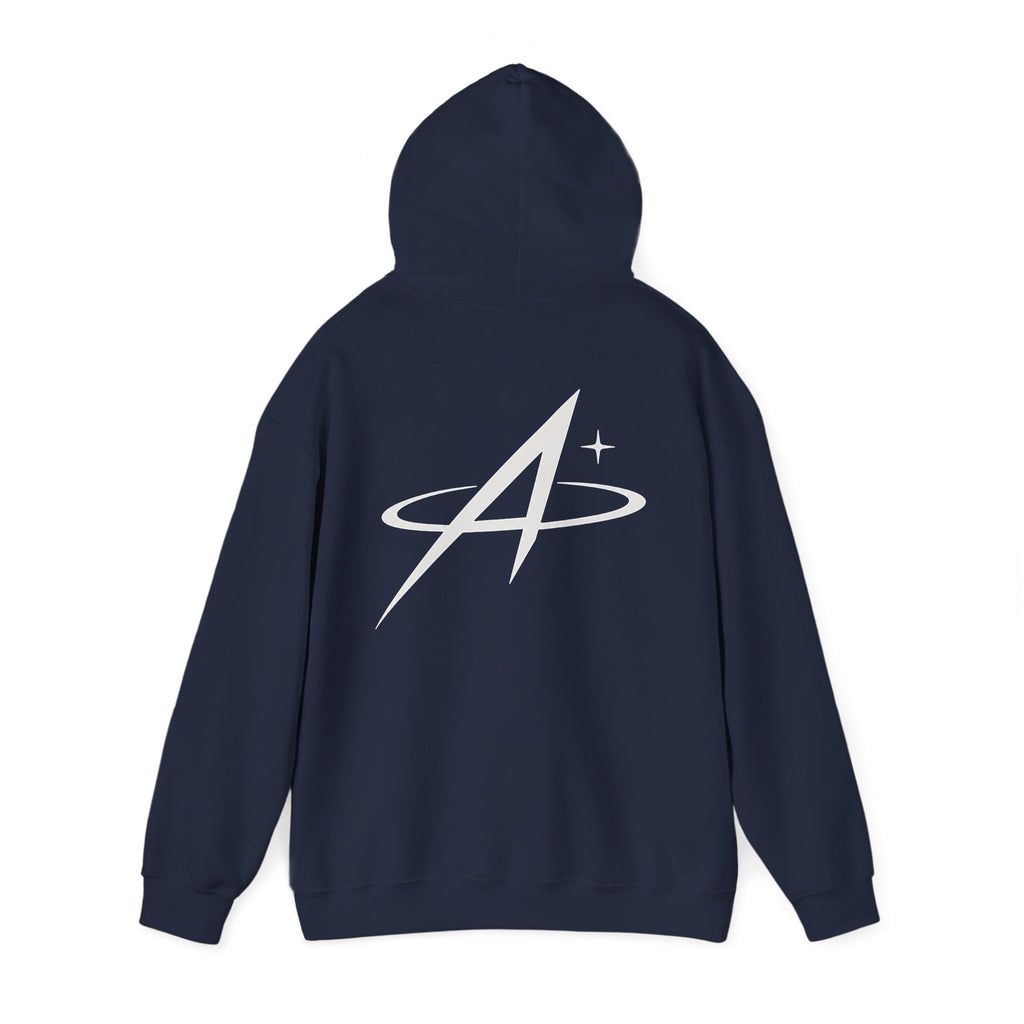 Minimal Orbit Hoodie — Subtle A Graphic Back Logo Pullover