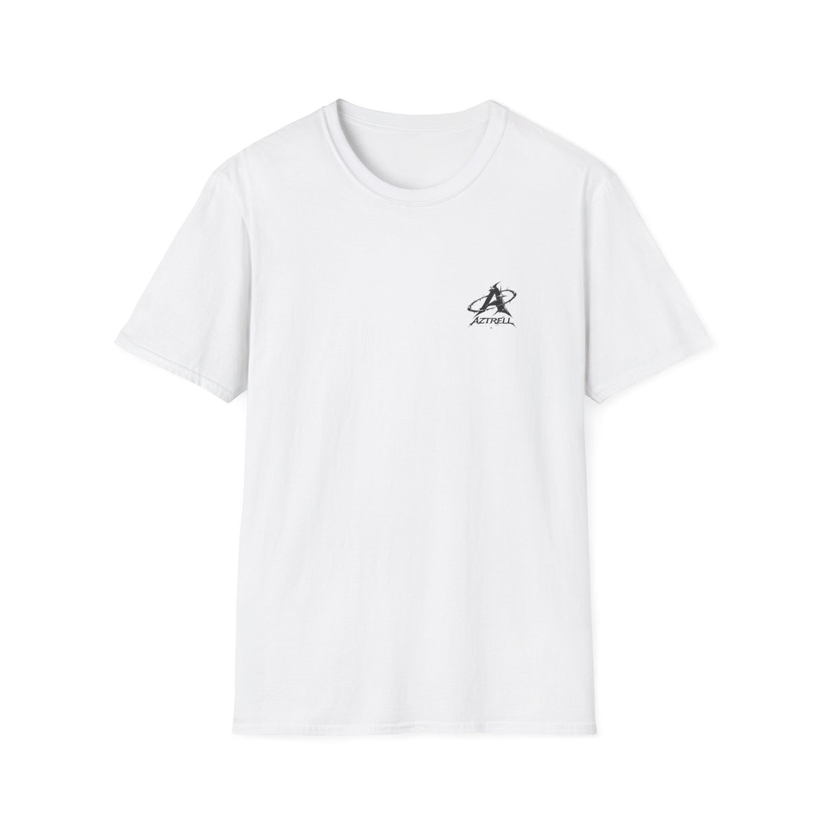 Minimalist 'Aztrell' Logo T-Shirt — Small Chest Emblem Casual Tee